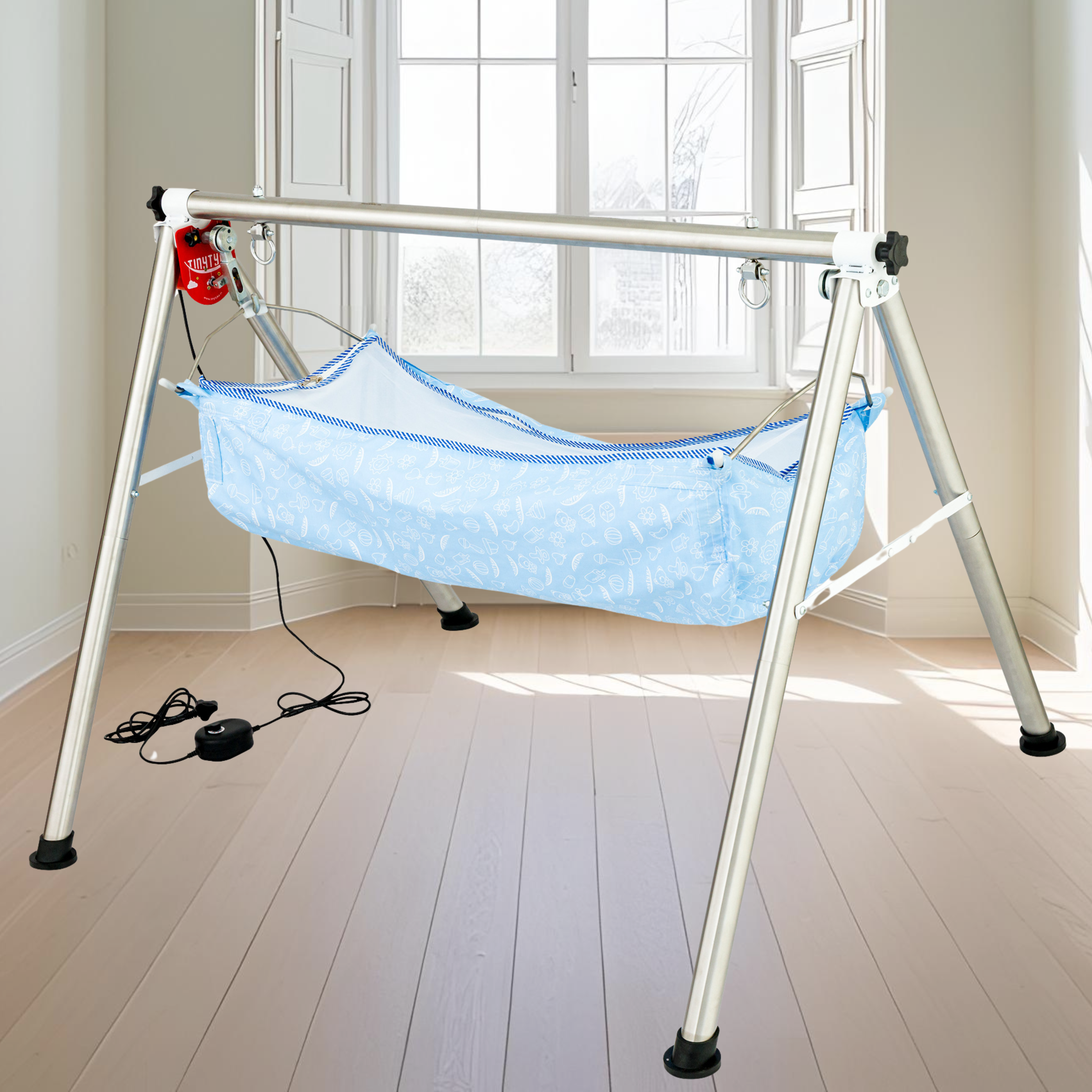 TinyTyke Fully Foldable Automatic Cradle - Round Pipe