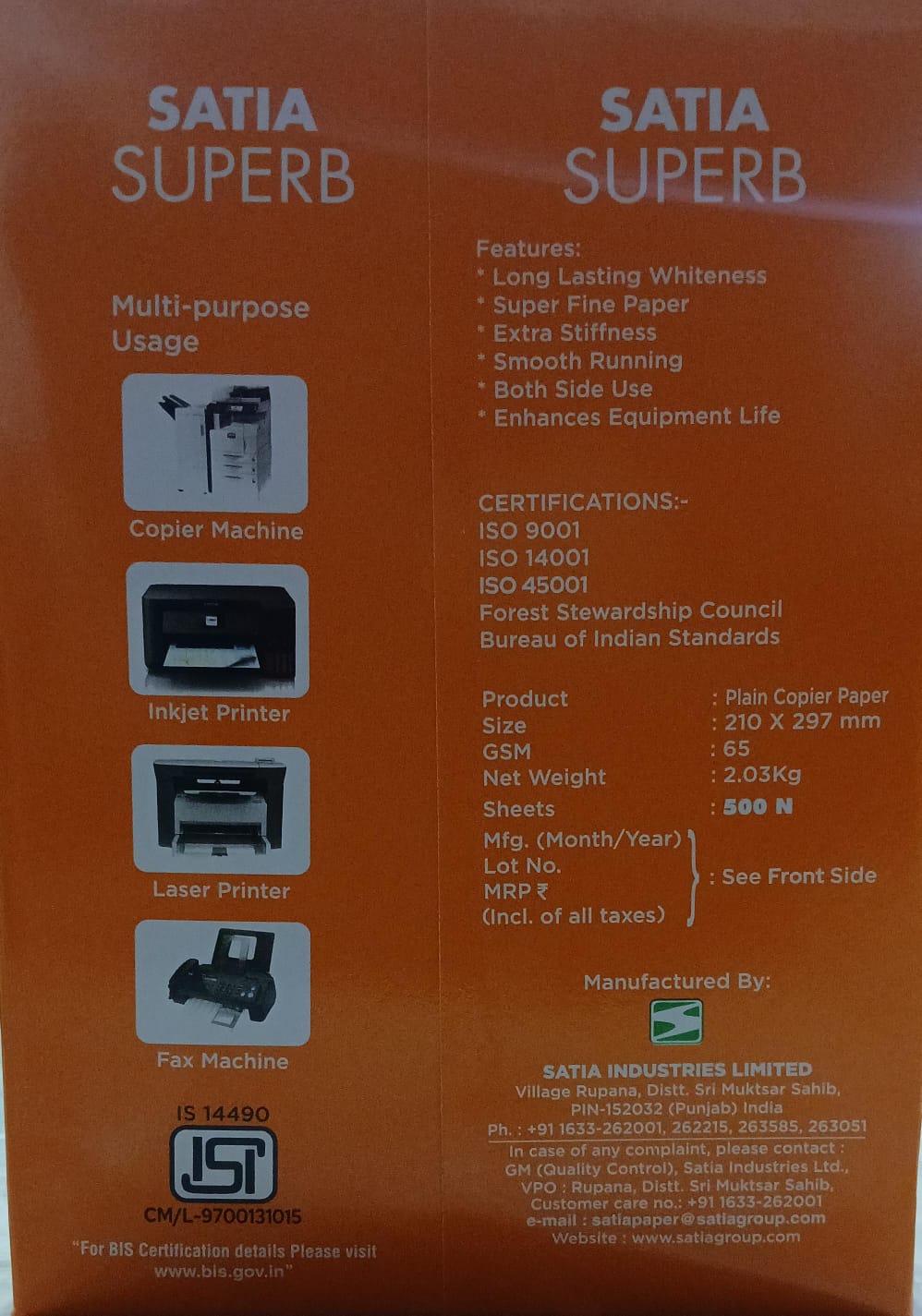SATIYA SUPERB 65 GSM