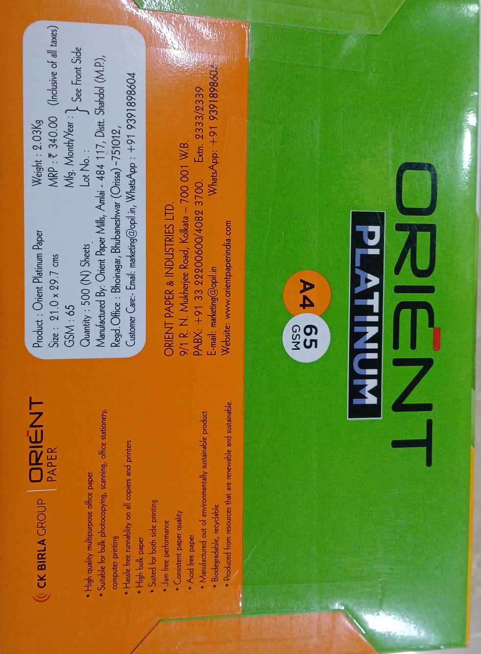 ORIENT PLATINUM