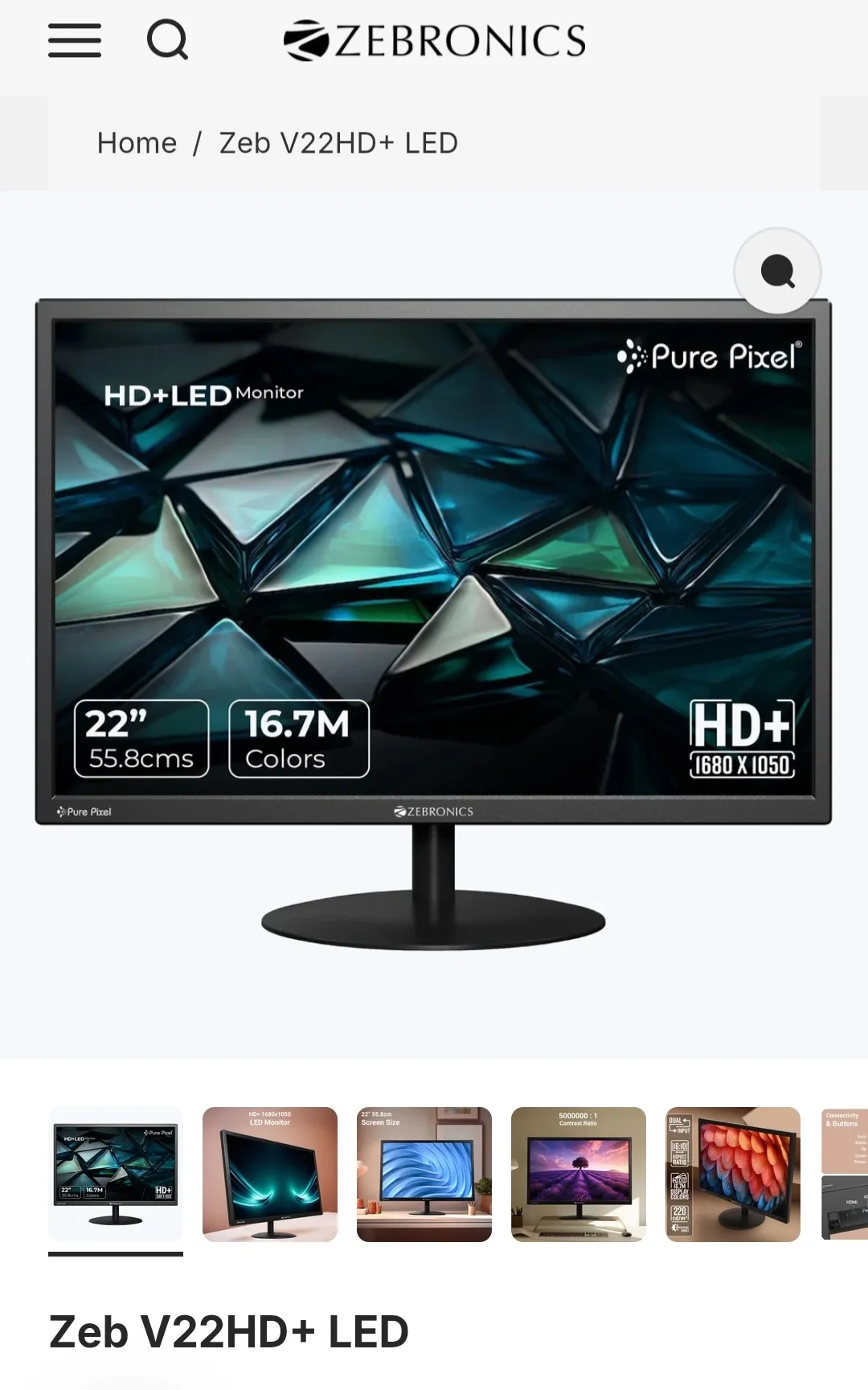 Zebronics (zebster) 21.5'' budget led monitor