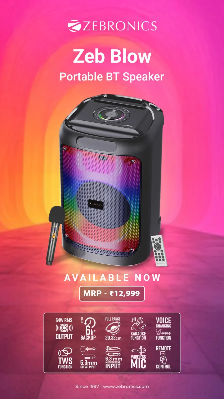 Zebronics troly speaker blow